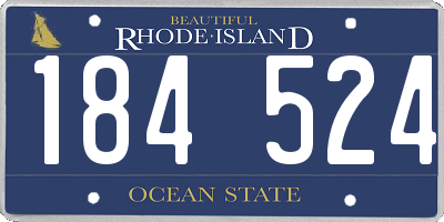 RI license plate 184524