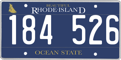 RI license plate 184526