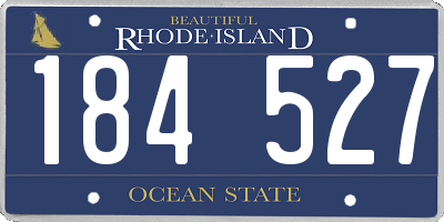 RI license plate 184527