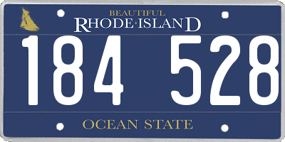 RI license plate 184528