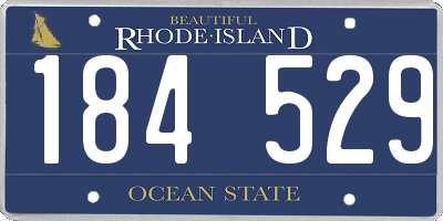 RI license plate 184529