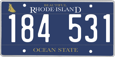 RI license plate 184531