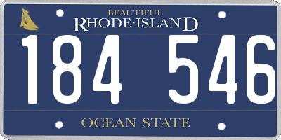 RI license plate 184546