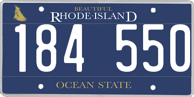 RI license plate 184550