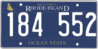 RI license plate 184552