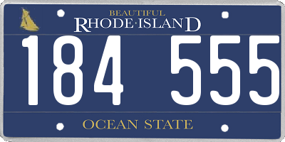 RI license plate 184555