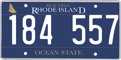 RI license plate 184557