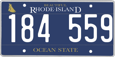 RI license plate 184559