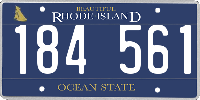 RI license plate 184561