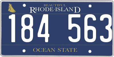 RI license plate 184563