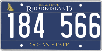 RI license plate 184566
