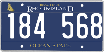 RI license plate 184568