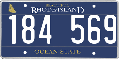 RI license plate 184569