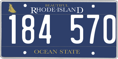 RI license plate 184570