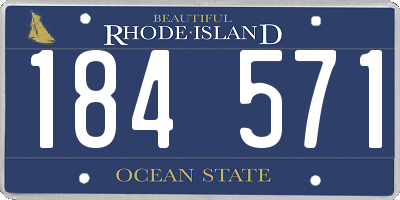RI license plate 184571