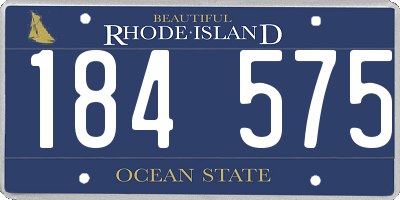 RI license plate 184575