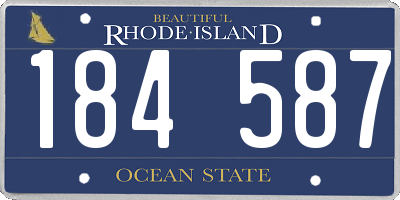 RI license plate 184587