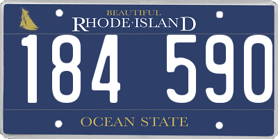 RI license plate 184590