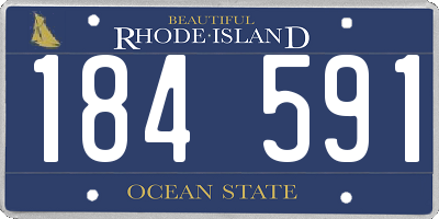 RI license plate 184591