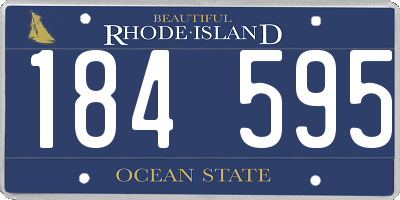 RI license plate 184595