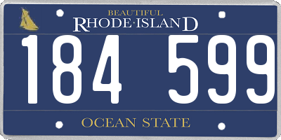 RI license plate 184599