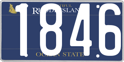 RI license plate 1846