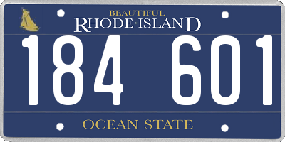 RI license plate 184601