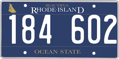 RI license plate 184602