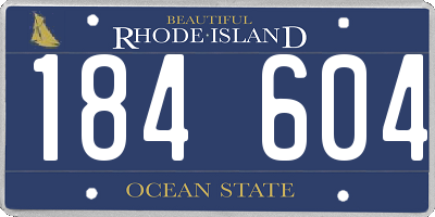 RI license plate 184604