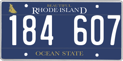RI license plate 184607