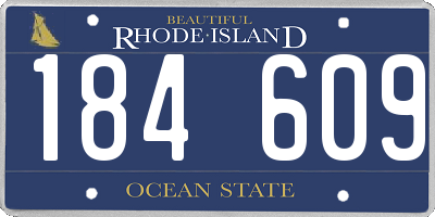 RI license plate 184609