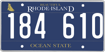 RI license plate 184610
