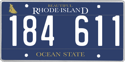 RI license plate 184611