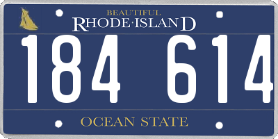 RI license plate 184614