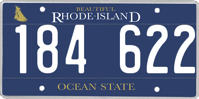 RI license plate 184622