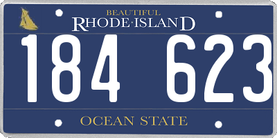 RI license plate 184623