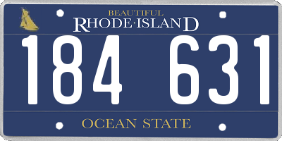 RI license plate 184631