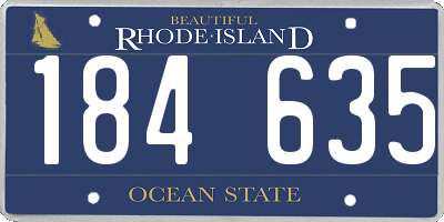 RI license plate 184635