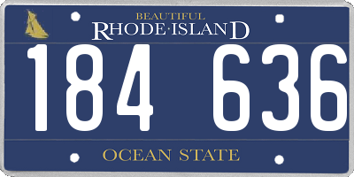 RI license plate 184636