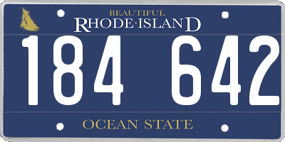 RI license plate 184642
