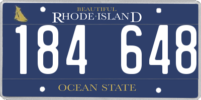 RI license plate 184648