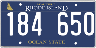RI license plate 184650