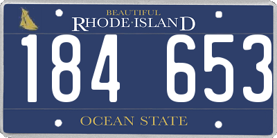 RI license plate 184653