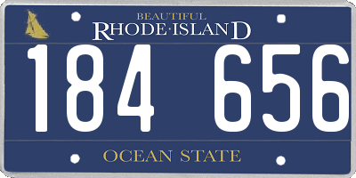 RI license plate 184656