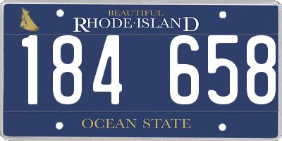 RI license plate 184658