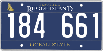 RI license plate 184661