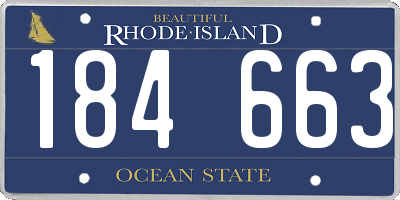 RI license plate 184663