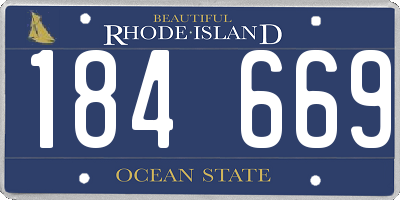 RI license plate 184669