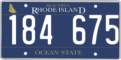 RI license plate 184675