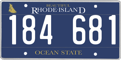 RI license plate 184681
